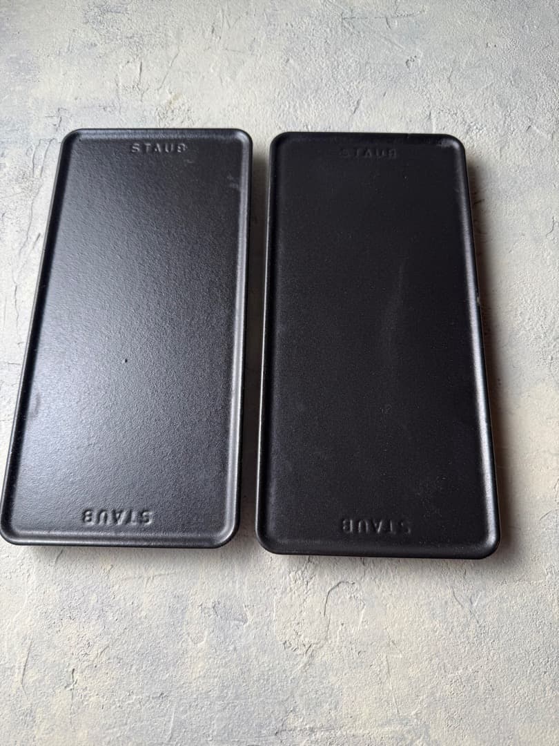 STAUB　レクタンギュラープレート ブラック 25cm✕12cm✖️2枚セット