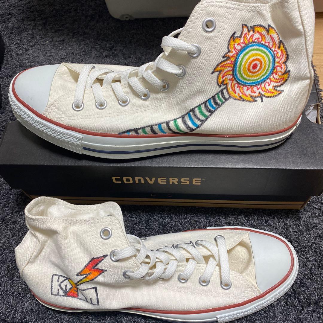 【超希少】木村カエラ 直筆イラスト入り オールスターHI 白 27.5