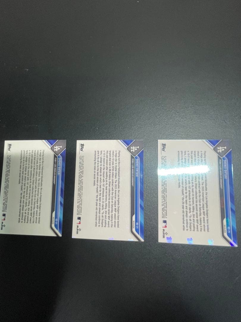 大谷翔平選手2023 topps now ドジャース移籍記念カード　3枚セット