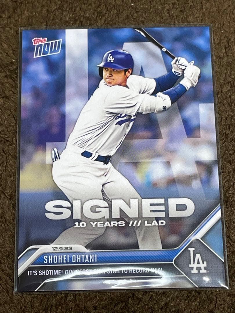 大谷翔平選手2023 topps now ドジャース移籍記念カード　3枚セット