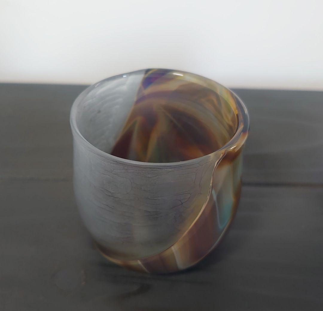 佐野曜子 削り出し硝子 ぐい呑みセット 作家もの