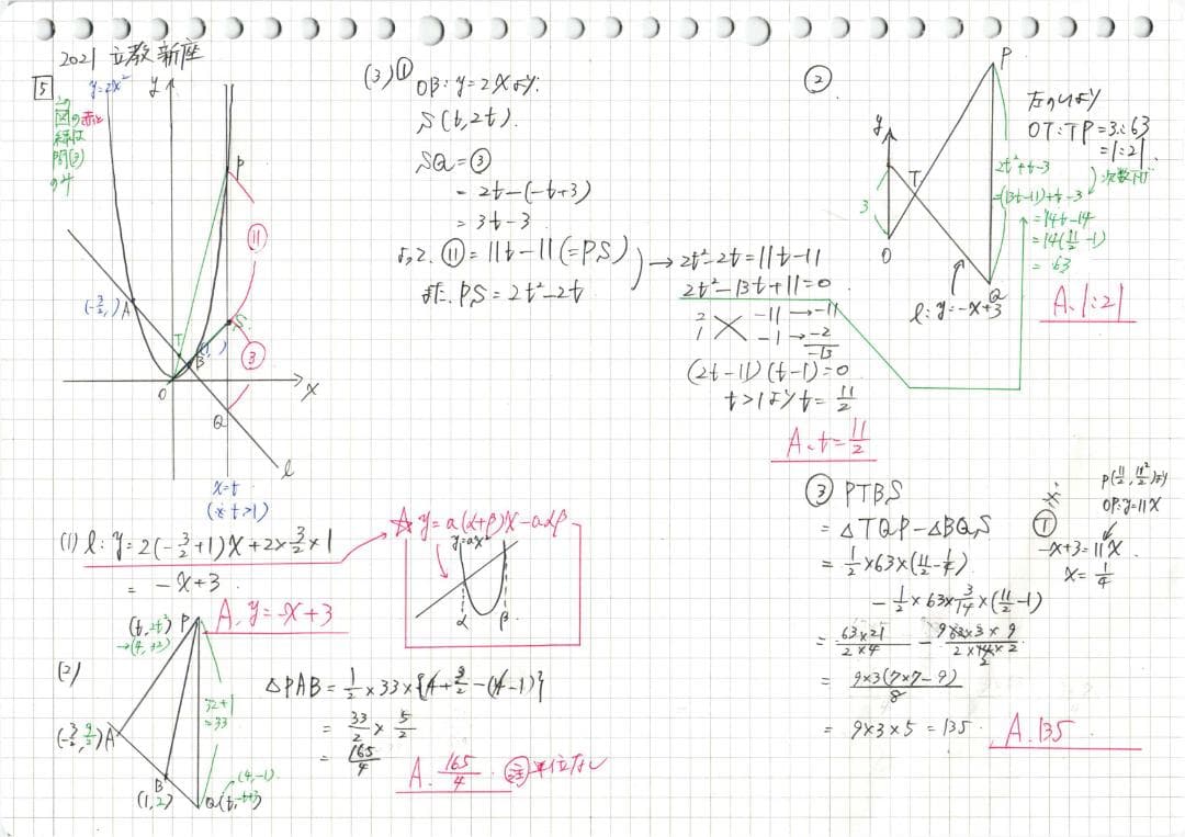 塾講師オリジナル数学解説 立教新座2008-25高校入試