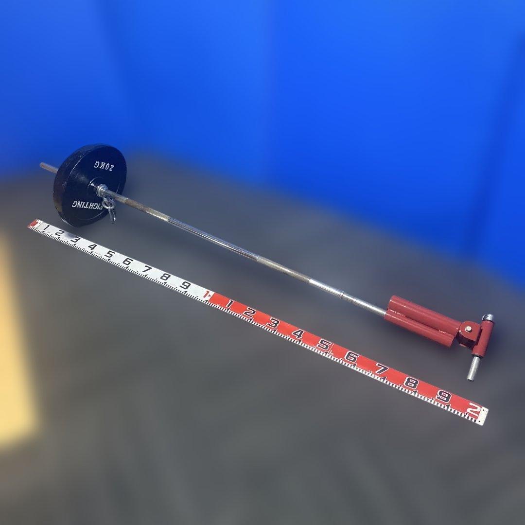 Ｔバーローセット。 バーベルプレート付き