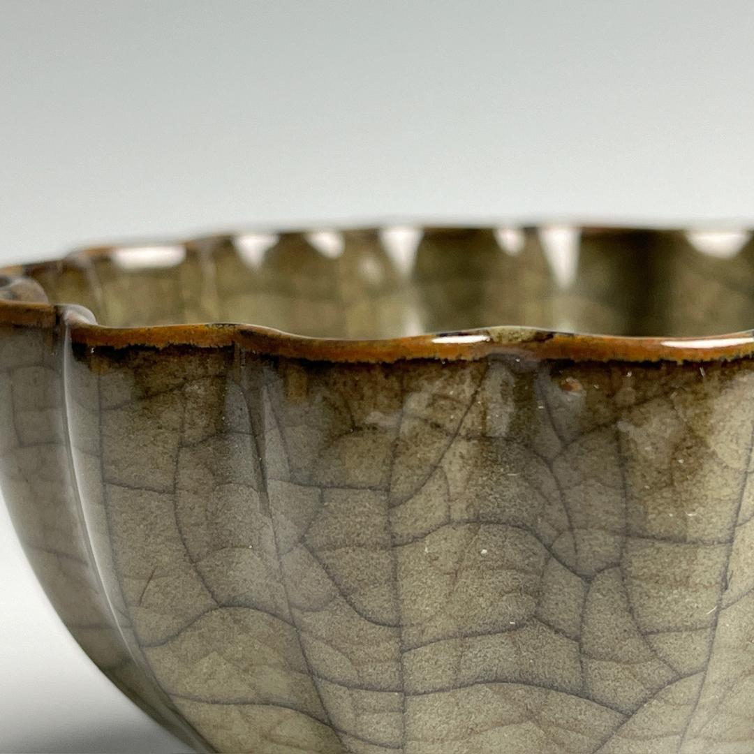 哥窯 陵花 杯 中国古玩 中国美術 唐物 擺件