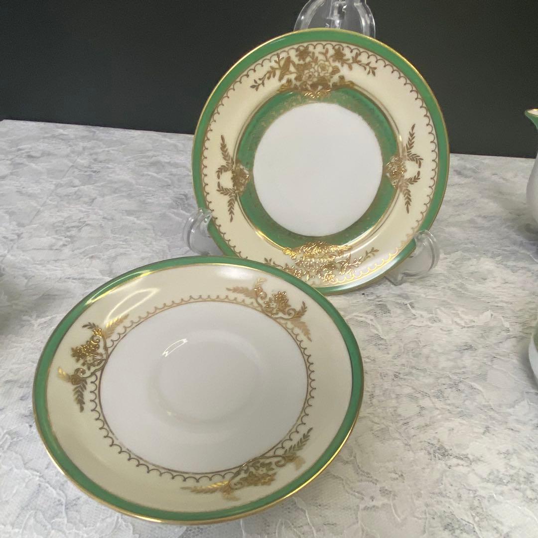 オールドノリタケ　ティーセット　金盛　カップ　ソーサー　プレート　英国　里帰り