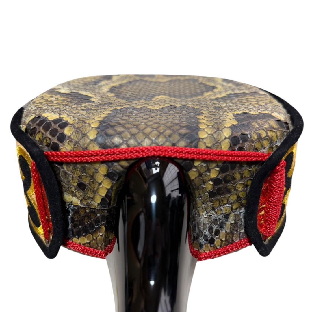 【美品フルセット】沖縄三味線 蛇本皮 強化張り ZENONケース付 119-3