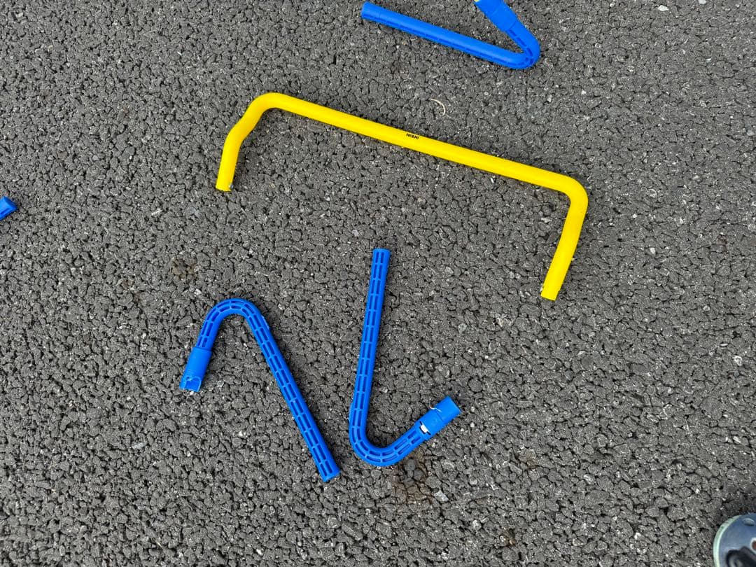 NISHI 陸上トレーニング用ハードル 青と黄色 ミニハードル11本セット