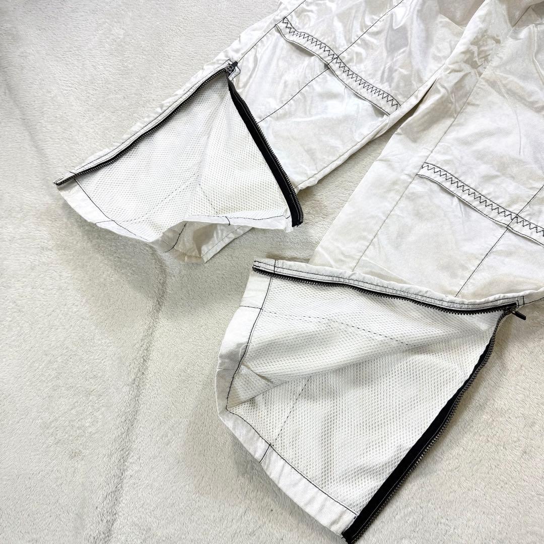 希少‼️90s ASICS セットアップ ウインドブレーカー 光沢 白 XL日本製