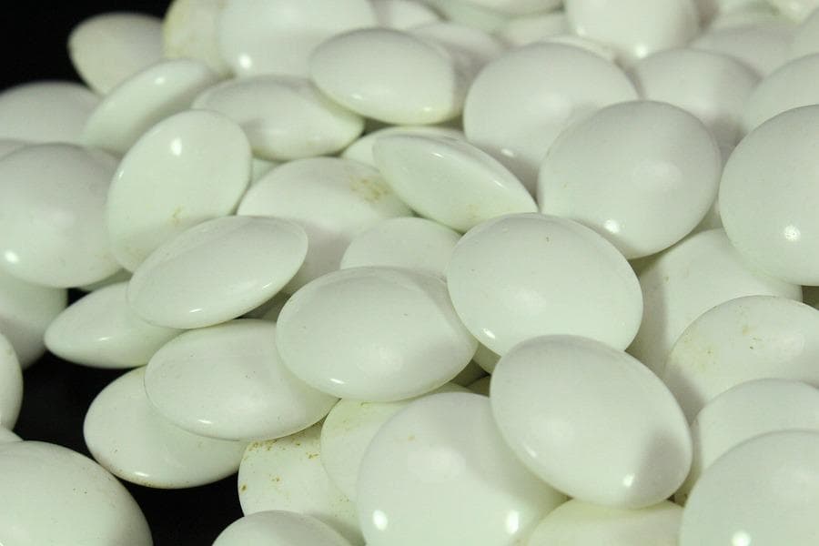 碁石 碁器 時代物 一対(K-YC403)