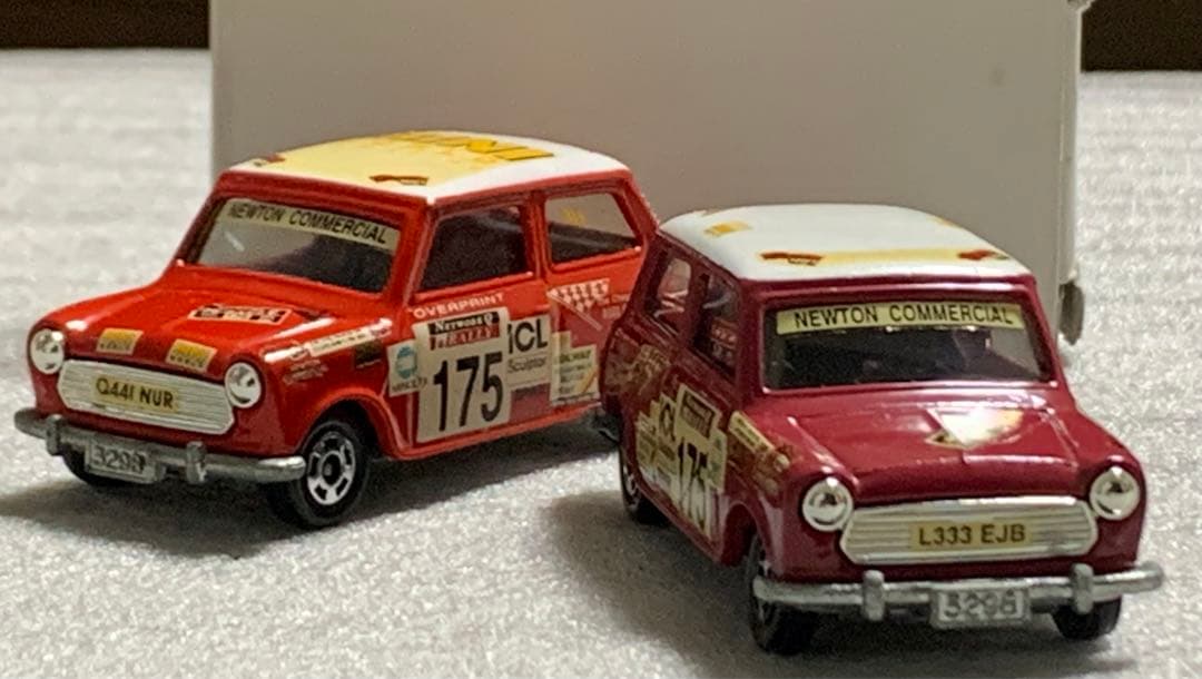 トミカ ミニクーパー トラフィック モンテカルロラリーカー ゼッケン175番 朱