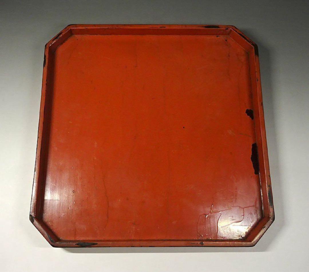 室町〜安土桃山時代 根来 漆器盆 折敷 寺院什器 仏教美術 仏像 古美術 骨董