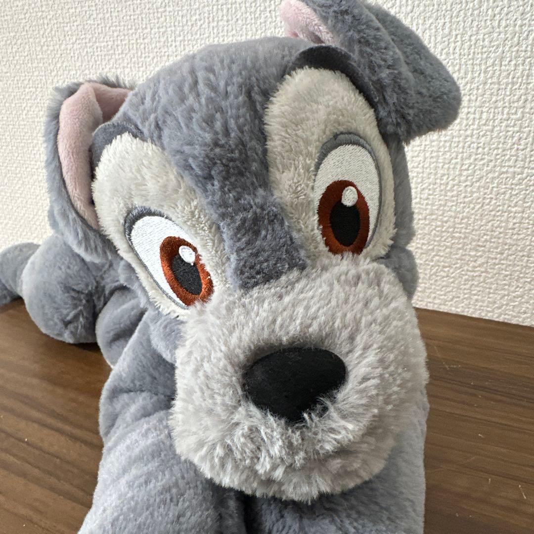 【希少】　ディズニーストア　わんわん物語　トランプ　寝そべりぬいぐるみ