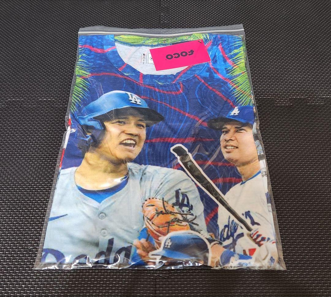 ドジャース x FOCO 大谷翔平 ピクチャーオールオーバーTee　XL