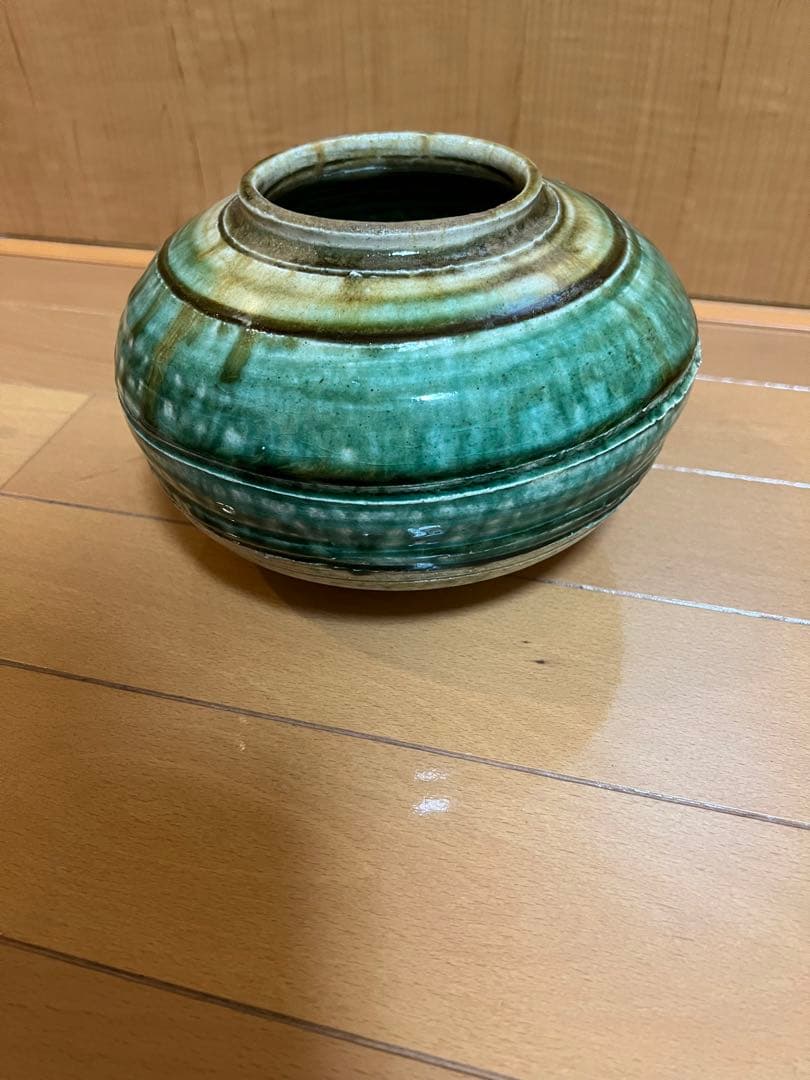 織部　香炉　玉置保夫　新品未使用　陶歴　共布　共箱付き