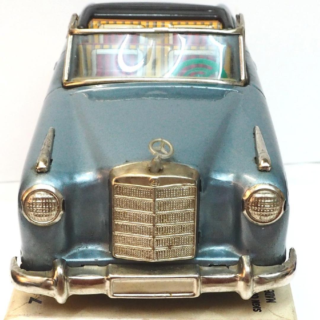 萬代屋【メルセデス ベンツ219コンバーチブル水色】ブリキ【箱付】tin car