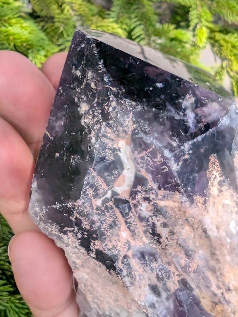 812gアメジスト【邪気払い神器】アテナ紫骨　骨幹水晶　原石NO.3