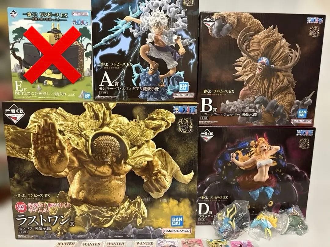 ワンピース一番くじ　A賞B賞D賞E賞ラストワン　セミコンプ