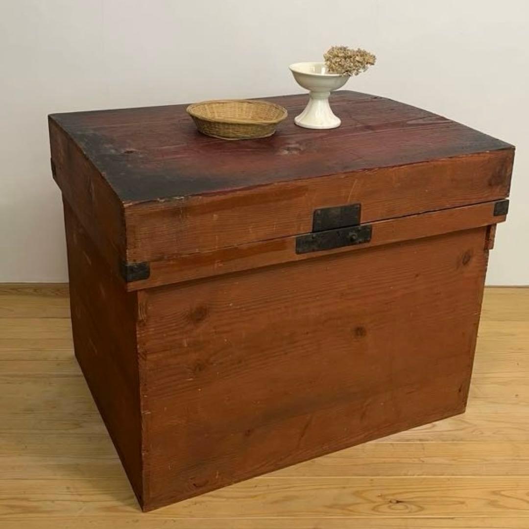 大型　木箱　飾り台　M083　古道具　古家具　和家具　ビンテージ　アンティーク