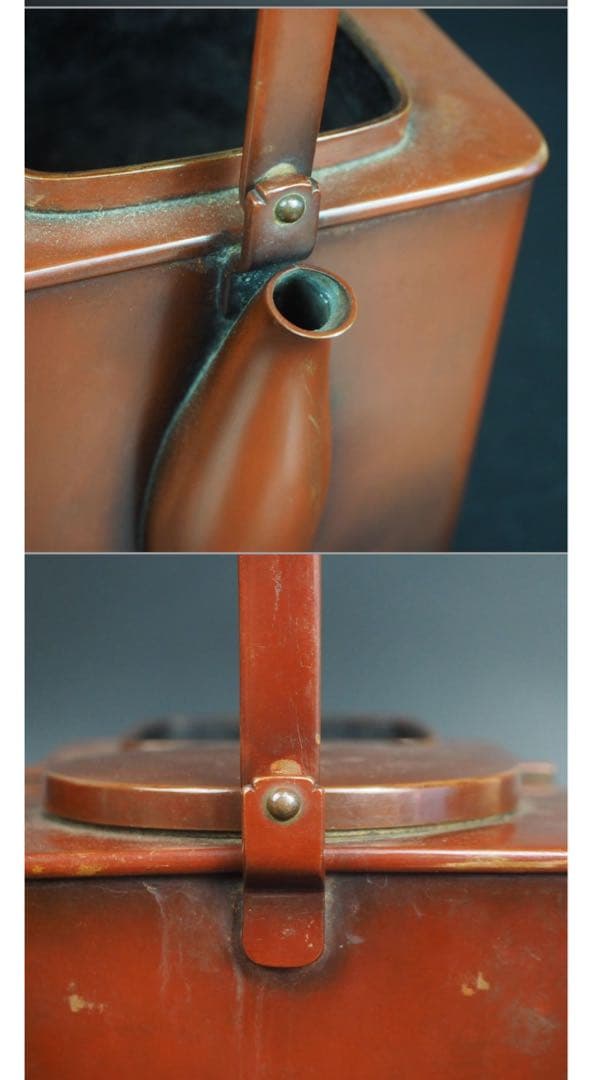 送料無料江戸天保9年道光18年相当京都の名工7代金屋五良三郎造緋毛類銅提炉共箱