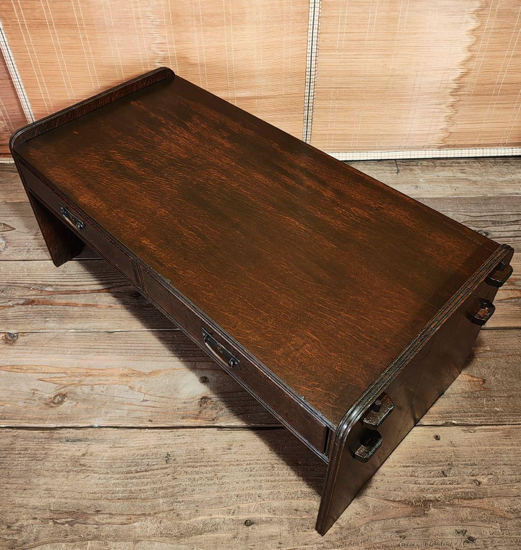 楔文机　小引き出し　座卓　昭和レトロ　古家具