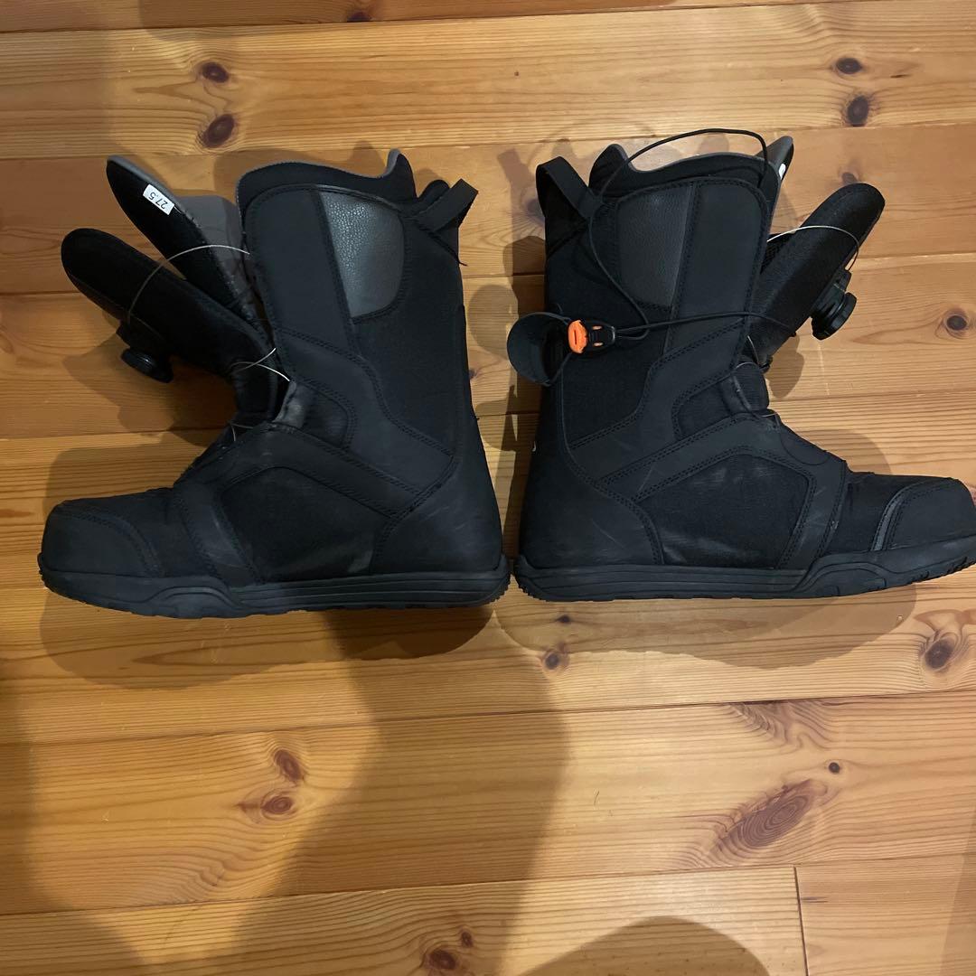 BOAシステム ブラック スノーボードブーツ 男性用