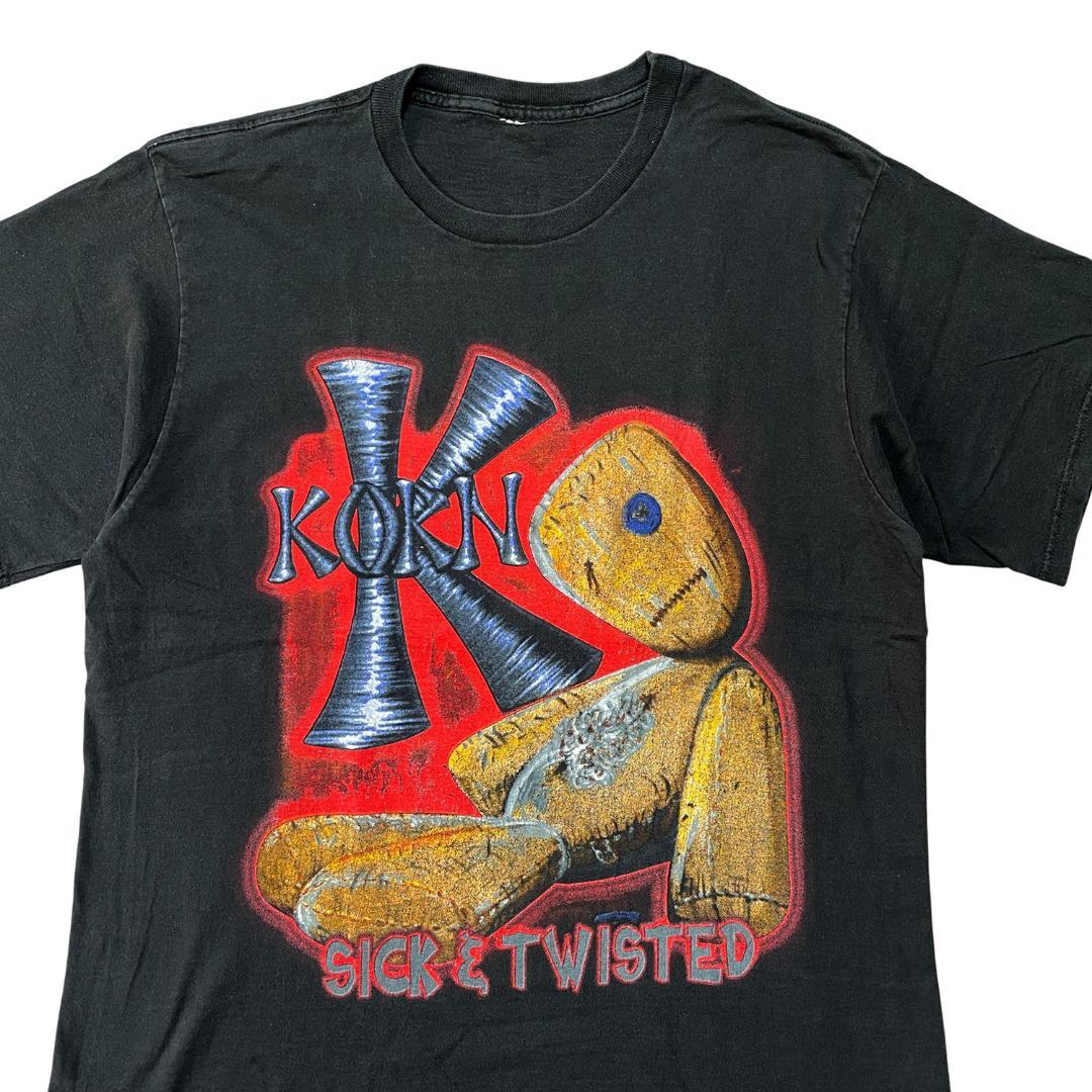 00S ヴィンテージ KORN ミュージック バンド ロック Tシャツ メンズL