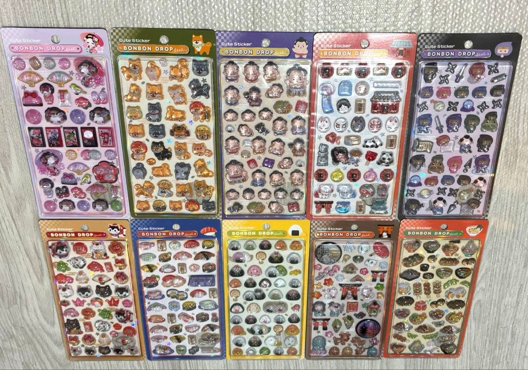 正規品　クーリア　ボンボンドロップシール　和柄　10種類　即日発送可