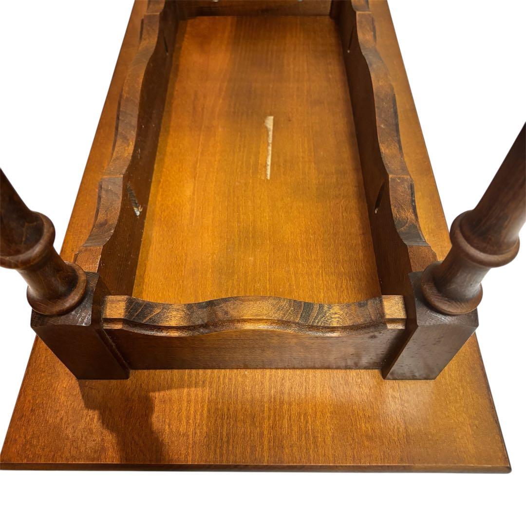 希少❣️カリモク 家具 コロニアル テーブル サイドテーブル 花台 アンティーク