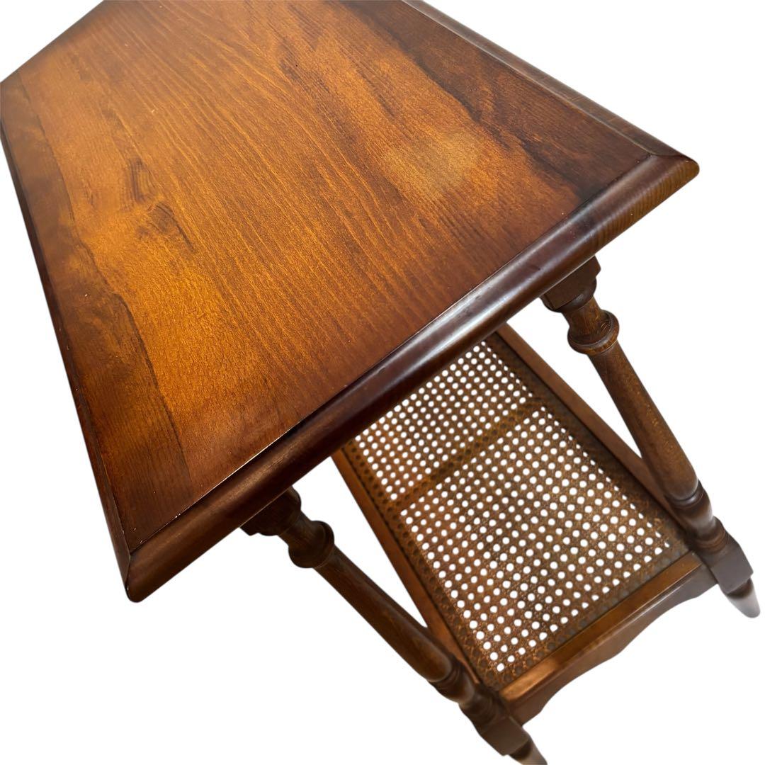 希少❣️カリモク 家具 コロニアル テーブル サイドテーブル 花台 アンティーク