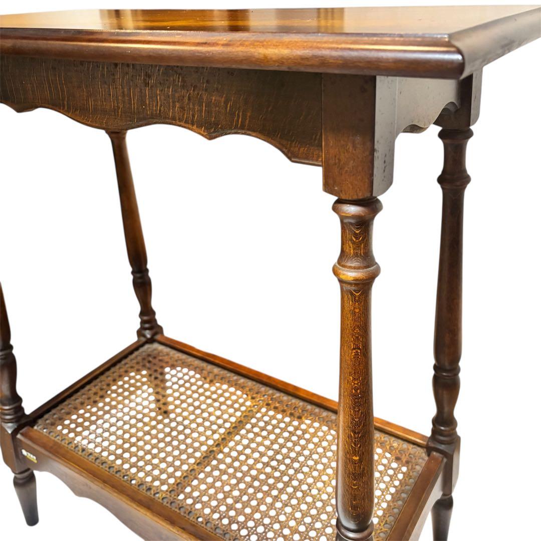 希少❣️カリモク 家具 コロニアル テーブル サイドテーブル 花台 アンティーク