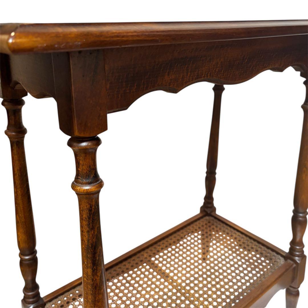 希少❣️カリモク 家具 コロニアル テーブル サイドテーブル 花台 アンティーク