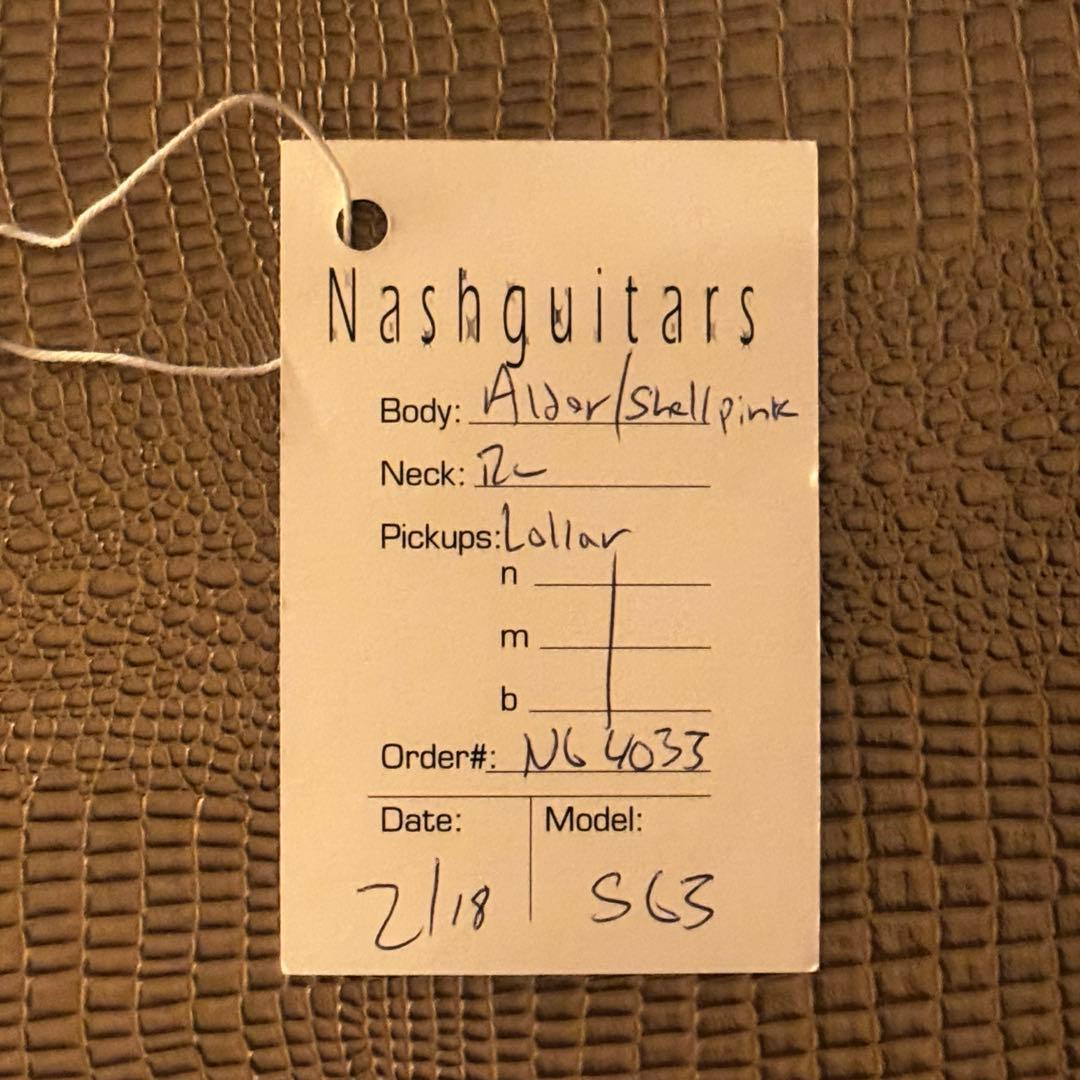 【最終値下げ】NASH GUITARS S-63 (Shell Pink)