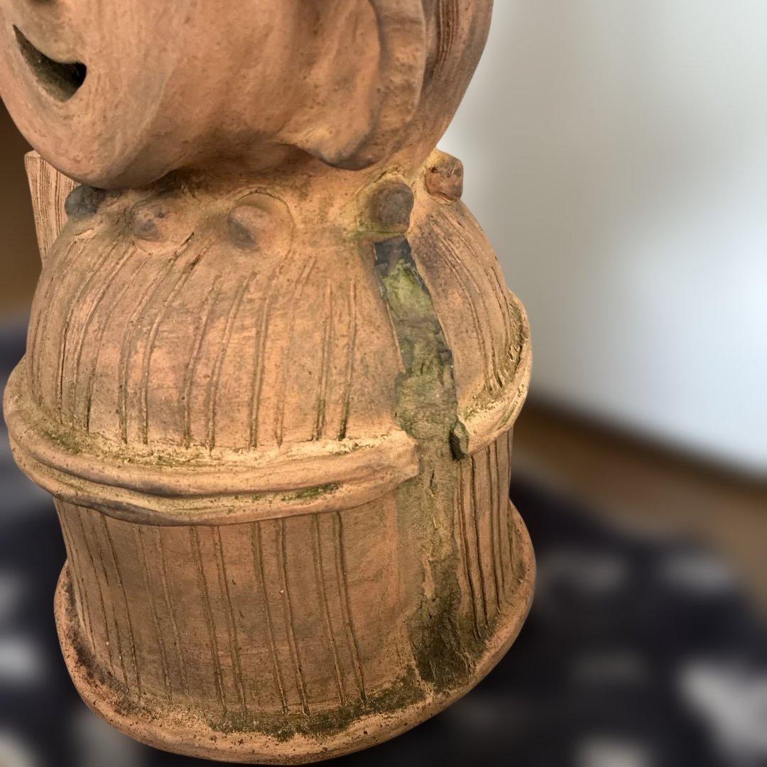 《はにわ》花瓶　レトロ置物　高さ53cm