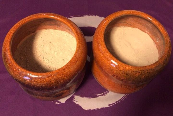 茶道具　大樋焼　飴秞　火鉢2つセット☆共箱付き☆