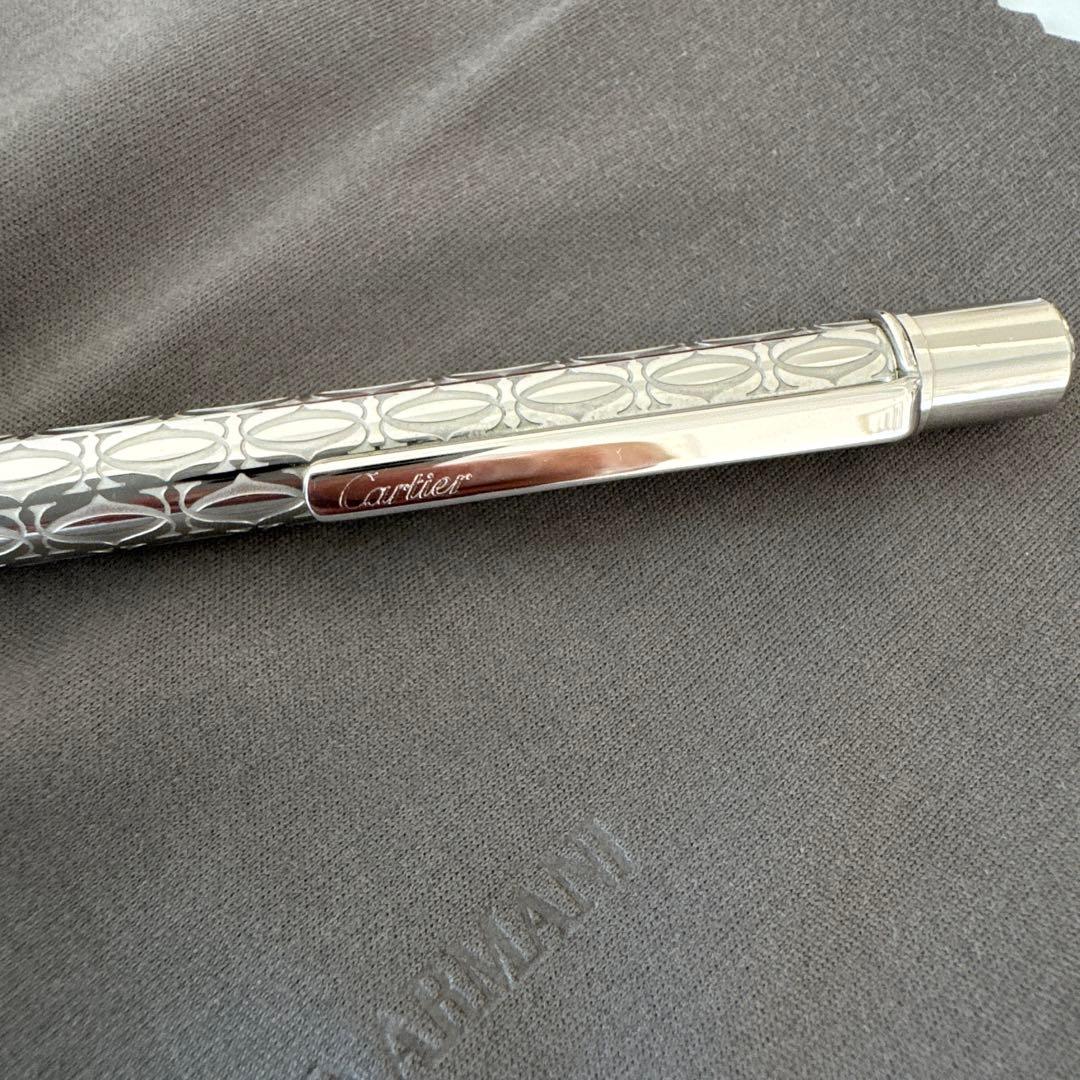 美品⭐️Cartier ボールペン サントスCドゥ　シルバーカラー