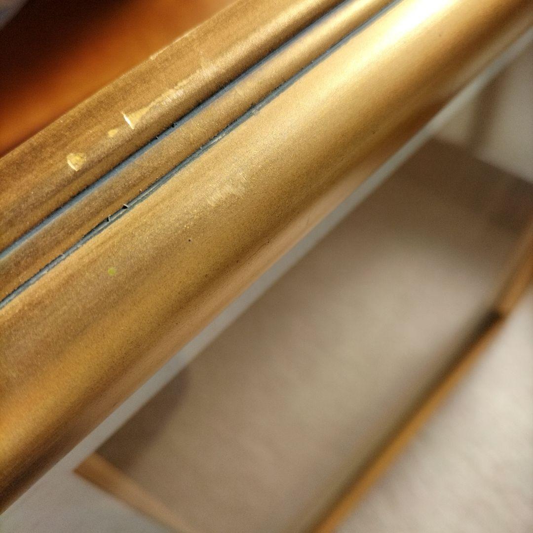 マットなゴールドの額縁　アンティーク雑貨