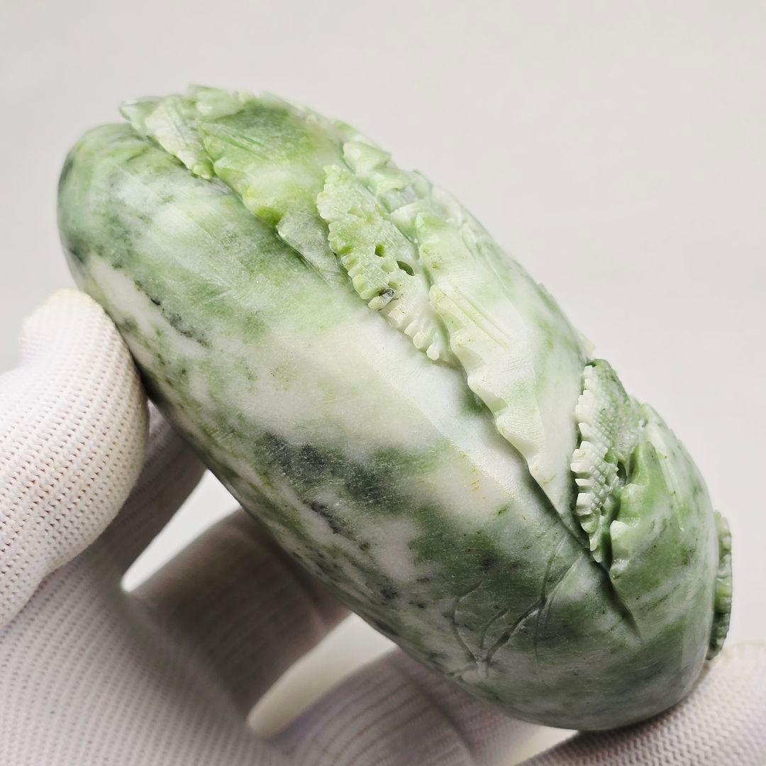 中国古美術 天然石 翡翠 碧玉 手彫 深山訪友紋 超大型玉掛飾 置物 根付 激安