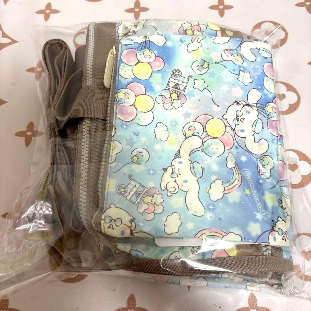 レスポートサック　サンリオシナモロールボタニカル　ボストンバッグ ラージサイズ