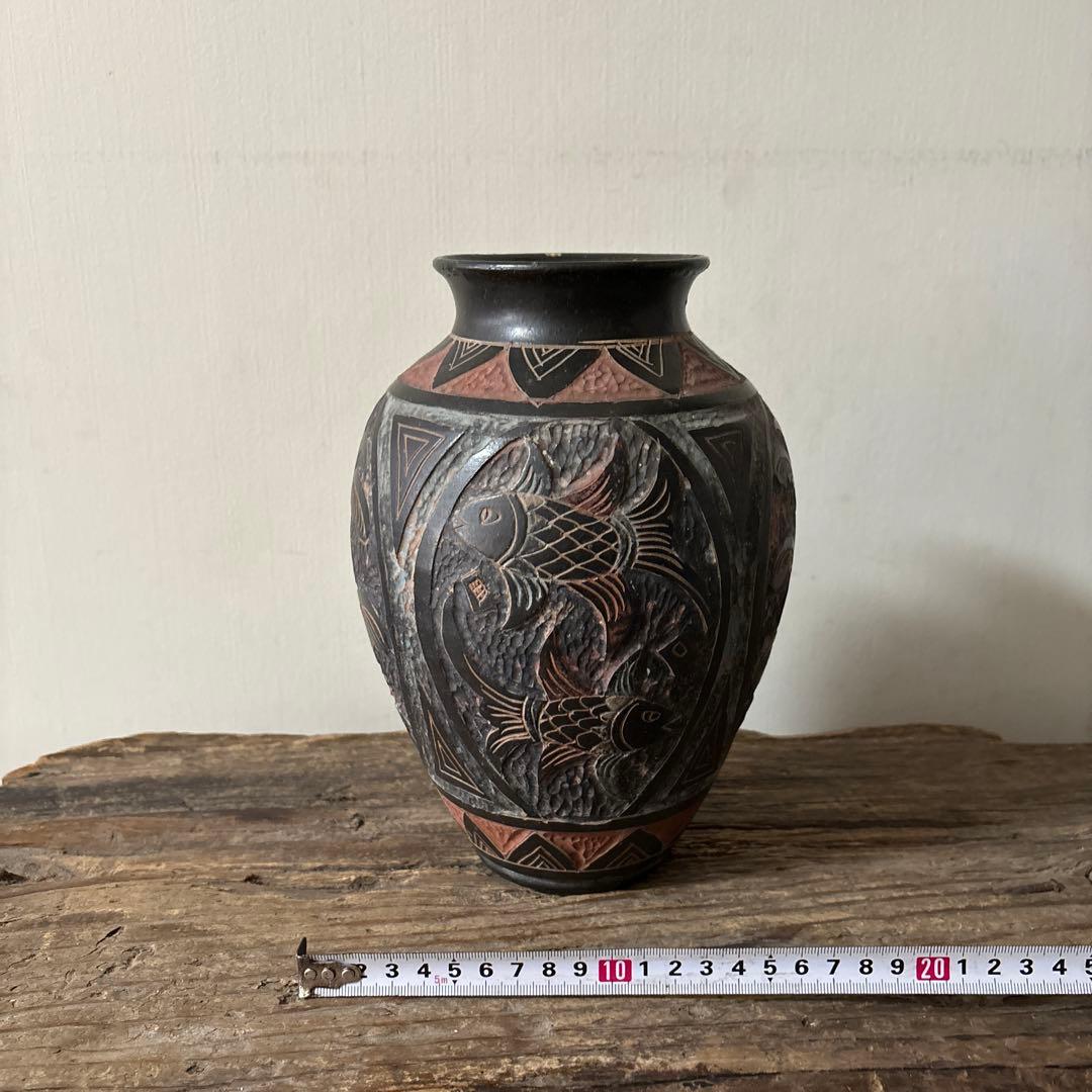 琉球　古典焼　小壺　⑤壺屋焼　やちむん　古民芸　アンティーク　骨董　検:李朝.