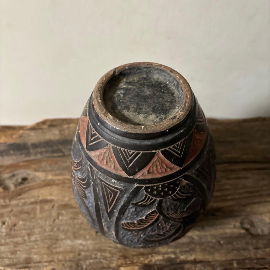 琉球　古典焼　小壺　⑤壺屋焼　やちむん　古民芸　アンティーク　骨董　検:李朝.