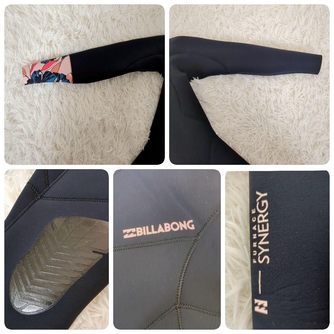 美品✨️BILLABONG レディース フルウェットスーツ L　花柄　紺