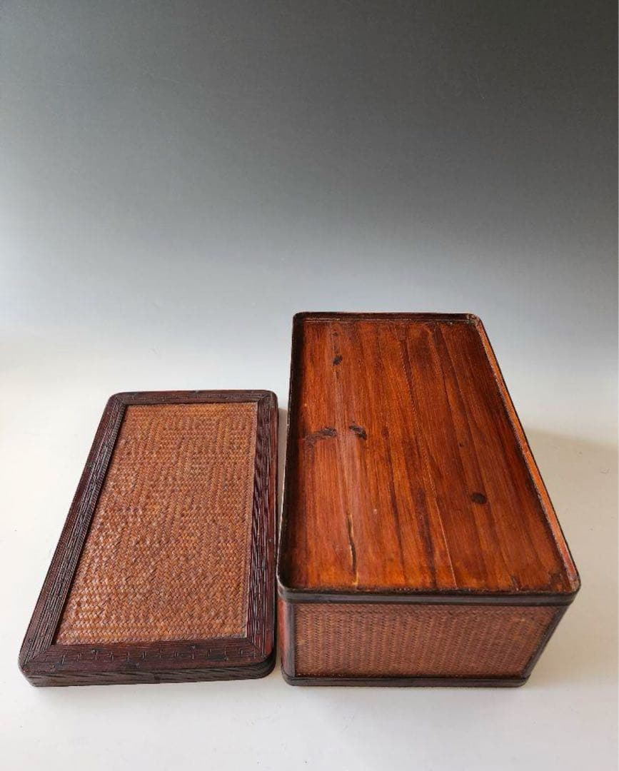 【セール】煎茶道具　茶道具　提籃　ていらん　籠　煎茶　茶道具　箱　竹　箱無し