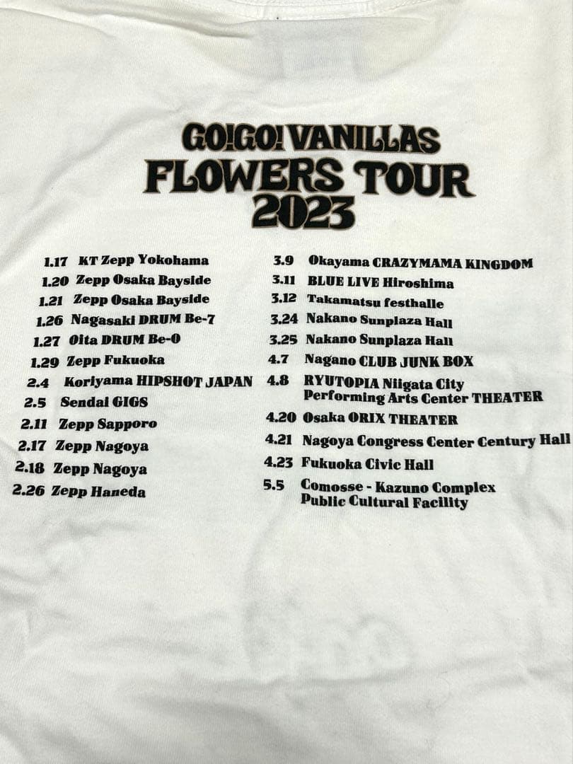 go!go!vanillas Lサイズシャツ　サイン入り