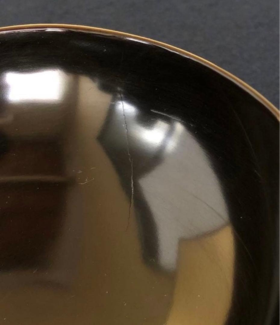 《R》懐石 蒔絵付 洗朱 吸物椀5客 木製漆器 木箱　260107か5