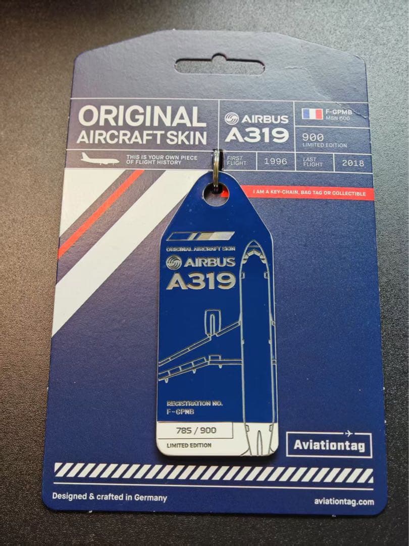 AF Air France Aviationtag A319-100 コンビ色