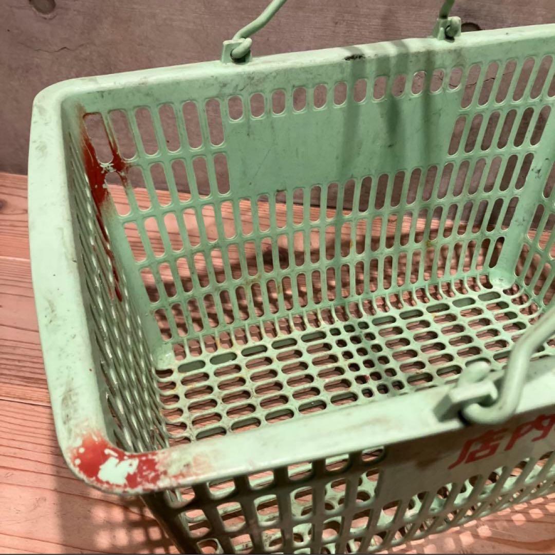 昭和レトロ　ジャスコ　イオン　2個　買い物かご　レトロポップ　収納　かご　店舗