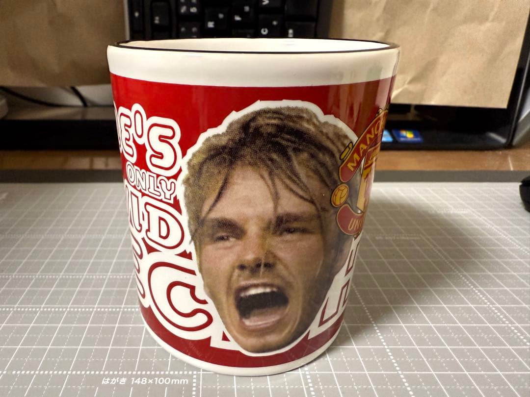 staffordshire マグカップ　ベッカム　マンチェスターユナイテッド