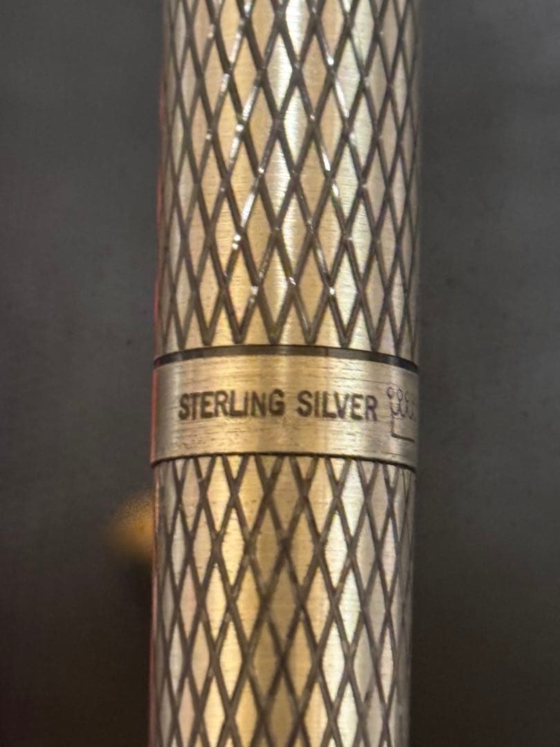 SHEAFFER スターリングシルバー 万年筆 ケース付 パイロット　革ケース