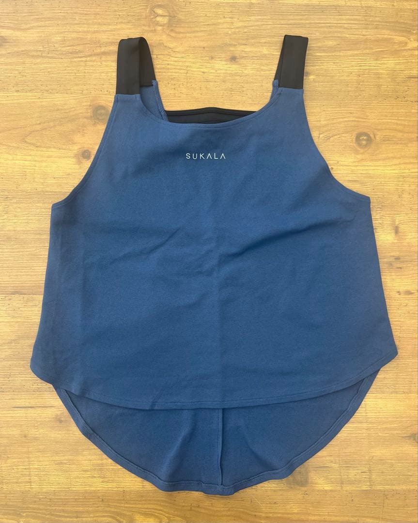 【SUKALA】ハートプリントセパレートタンクトップ(LL/ネイビーブルー)