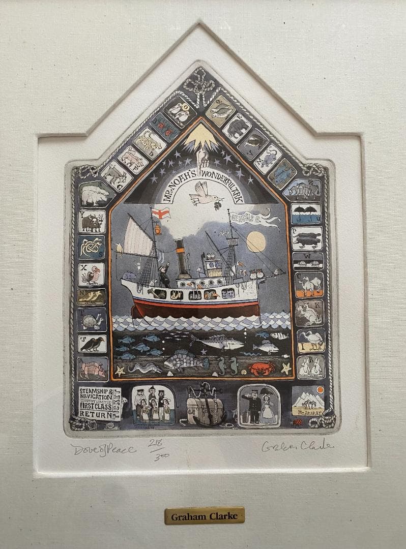 【お値下げしました】グラハム・クラーク/平和の鳩（美品、サイン入り）